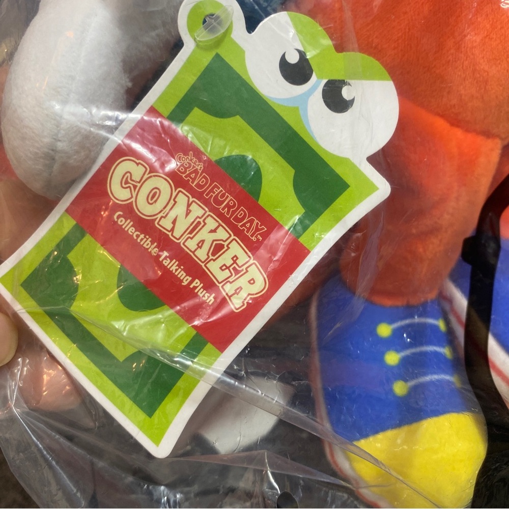 👑Official Conker Talking Plush w/ Removable Crown Conkers Bad Fur Day - Picture 6 of 10